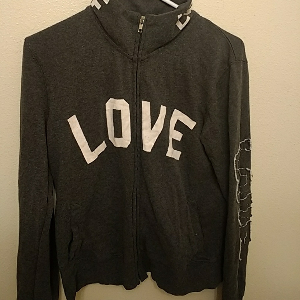 Grey zip up sweatshirt